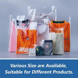 Bolsas de celofán autosellables de 14x20 pulgadas para organizar y almacenar ropa, paquete de 100, polipropileno PP rectangular - Product Image 6