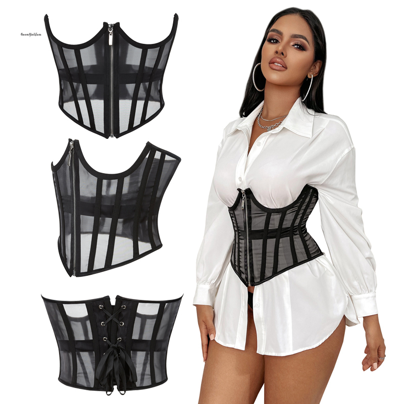 Women Exotic Sexy Black Lace Corset