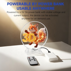 Ventilador Holográfico 3D Transparente de Acrílico Redondo para Escritorio, Pantalla Holográfica Clara para Mostrador de Venta y Exhibición de Productos - Product Image 2