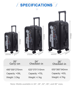 Meilleure offre d'usine Valise <span class=keywords><strong>cabine</strong></span> en PC étanche à grand volume Style d'affaires de luxe avec texture unique Valise <span class=keywords><strong>cabine</strong></span> Viaje - Product Image 6