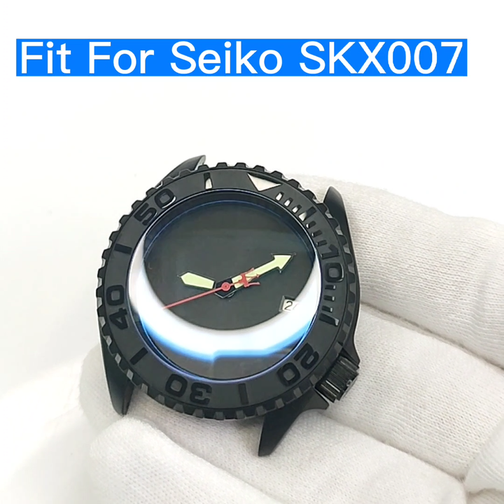 Custom Matte Watch Case for SKX007 for NH35 NH36 4R 6R Movement 20ATM  Waterproof Sapphire Crystal Wristwatch Tools Parts