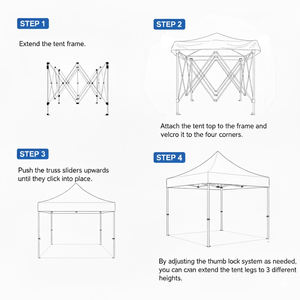 Le Migliori Tende per Esposizioni Resistenti e Impermeabili 3x6m con Telaio in Alluminio, Stampa Personalizzata, Economiche, Pieghevoli, Pop-up, Gazebo Pubblicitario - Product Image 2