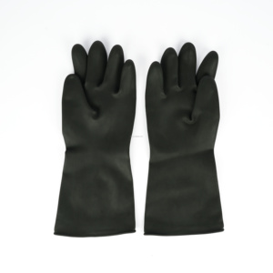 Gants industriels super épais noirs et <span class=keywords><strong>orange</strong></span> de 35 cm 180 g, résistants aux produits chimiques, gants en latex de caoutchouc robustes - Product Image 3