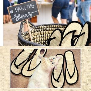 <span class=keywords><strong>Infradito</strong></span> da Donna in Bambù Antiscivolo Leggere Traspiranti per Esterni Primavera Estate Sandali da Spiaggia in <span class=keywords><strong>Paglia</strong></span> Intrecciata per Massaggio Punta Aperta - Product Image 3