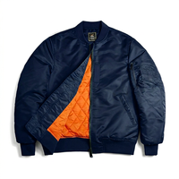 Blouson Bomber d'Hiver Gaufré pour Homme, Style Baseball, avec Fermeture Éclair, Teint Uni, Respirant, Coupe-Vent, en Tissu Peigné Écologique, Grande Taille, Vente en Gros