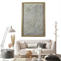 Peinture décorative pour canapé de salon, style Wabi-Sabi moderne et minimaliste, tridimensionnelle, pour hall d'entrée, faite à la main en écorce