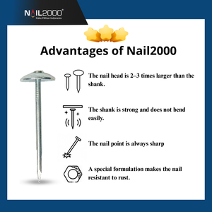 Sujetadores Robustos de Acero al Carbono Pulido de 2 Pulgadas con Cabeza Antideslizante para Cercas y Terrazas - Product Image 5