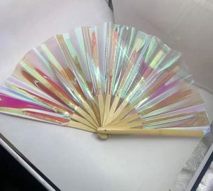 Natural PVC Hand Fan Plastic Angel Style with Floral <b>Pattern</b> for Home Decoration or Business Gifts Features Keychain Design - Product Image 5