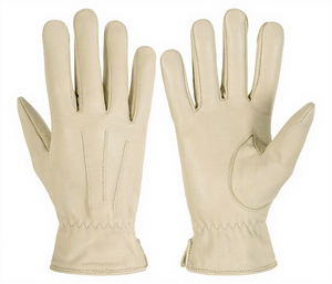Gants en cuir de mouton longueur poignet, style uni, non doublés, respirants pour usage quotidien, printemps, automne et occasions décontractées - Product Image 5