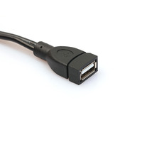Câble OTG Micro USB Mâle à USB Femelle coudé à 90 degrés avec adaptateur Hub Y Splitter et amplificateur de puissance USB
