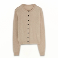 Cardigan en cachemire 100% à col rond pour femmes Pull en cachemire Vêtements d'hiver Fabricant direct