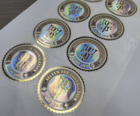 Papier texturé blanc perlé CMJN imprimant des autocollants d'étiquette en relief par timbre chaud d'aluminium
