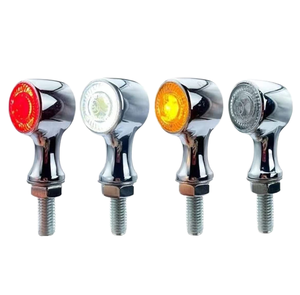 Luz Trasera Integrada LED Tres en Uno para Motocicleta, 12V, Mini, Retro, Modificada, con Intermitentes y Luz de Posición Delantera Ámbar - Product Image 1