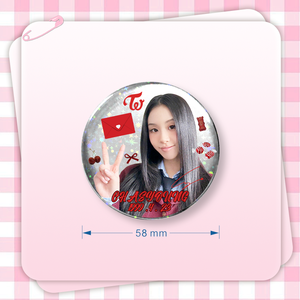 Badge K-pop double flash 58 mm - Design brillant et holographique pour la décoration de sacs à dos - Product Image 5
