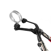 Ensemble de 3 outils de démontage de pinces à ressort, pinces à ressort à tête plate incurvée en acier avec pince à fil, kit d'outils de réparation de tuyaux d'eau et de voiture
