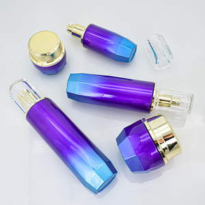 Impression de marque privée de luxe 1oz 4oz Lotion de soin de la peau en verre 100ML Ensemble de bouteilles de toner en verre dégradé avec pot en verre crème 20g 50g - Product Image 2