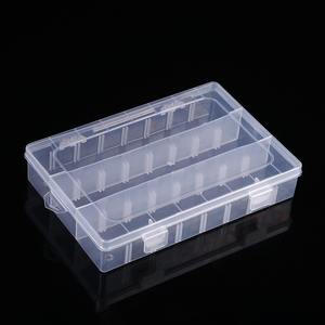 Caja de almacenamiento de plástico transparente con 24 compartimentos y doble cierre para piezas de ferretería y herramientas de dibujo. - Product Image 5