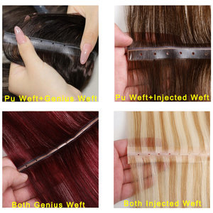 Top 12A + Extension per capelli umani con trama a foro di qualità farfalla invisibile estensione trama nera capelli Remy vergini 100% cuticola intatta - Product Image 6
