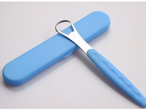 Đầy màu sắc lưỡi <span class=keywords><strong>scraper</strong></span> Cleaner bàn chải cho người lớn trẻ em thép không gỉ lưỡi bàn chải Kim Loại Lưỡi Cleaner với du lịch trường hợp - Product Image 6