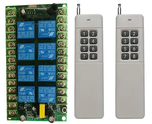 3000m AC220V 8CH kênh 8 CH đài phát thanh điều khiển RF không dây điều khiển từ xa trên không đi du lịch cần cẩu hệ thống Receiver + Transmitter - Product Image 3