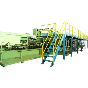 Fully Automatic Pamper Manufacturing Machine T Shaped Elastic Ear Disposable Sleepy Kid Baby Diaper Production Line Manufacturer