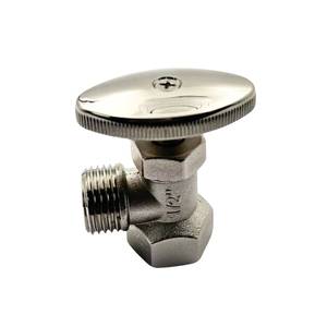 Robinet d'arrêt d'eau froide moderne en zinc chromé pour lavabo et toilettes, raccord 1/2''x 1/2'', pour salle de bain - Product Image 2