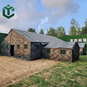 Tente en toile personnalisée 14x9m, simple/double couche, imperméable, avec cadre métallique et chambres, abri de tente - Product Image 2