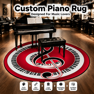 Alfombra Decorativa para <span class=keywords><strong>Piano</strong></span> de Tamaño Personalizado, Alfombra con Diseño Musical Impreso para Reventa OEM y Pedidos de Proyectos de Estudios Musicales - Product Image 1