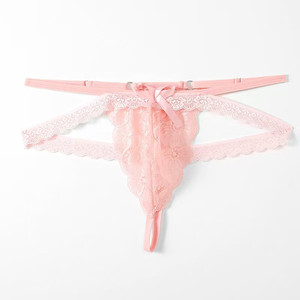 Ropa Interior Masculina, Tanga de Encaje, Color Rosa, Cintura Baja, Spandex, Lencería Erótica - Product Image 3