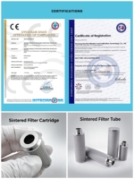 Ultrafilter Plissierte Gesinterte Edelstahl 316L 10 Filterelemente Edelstahl Gesinterte Scheibenfilter Gesinterte Metall-Bellavista-Kartuschen