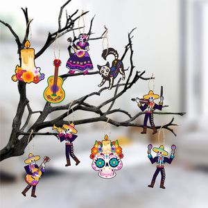 Youlun Juego <span class=keywords><strong>de</strong></span> 9 Adornos Colgantes <span class=keywords><strong>de</strong></span> Papel para Fiesta del Día <span class=keywords><strong>de</strong></span> los <span class=keywords><strong>Muertos</strong></span> en México - Product Image 2