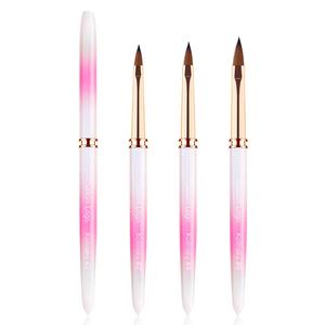 <span class=keywords><strong>2022</strong></span> nuevo Rosa degradado 100% Kolinsky cepillo de <span class=keywords><strong>uñas</strong></span> de tamaño 2 4 6 3D Diseño de Arte de <span class=keywords><strong>uñas</strong></span> cepillo Kolinsky flor - Product Image 2