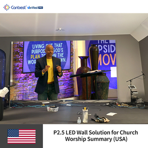 Fiw p2.5 2.5 מ "מ 5120x2880mm 16.4x9.8ft מקורה מסך תצוגת קיר וידאו עבור פולחן הכנסייה בארה" ב - Product Image 4