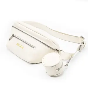 Cute White Microfiber Leather Diaper Bag Luxury Designer Mommy Belt Diaper Bag