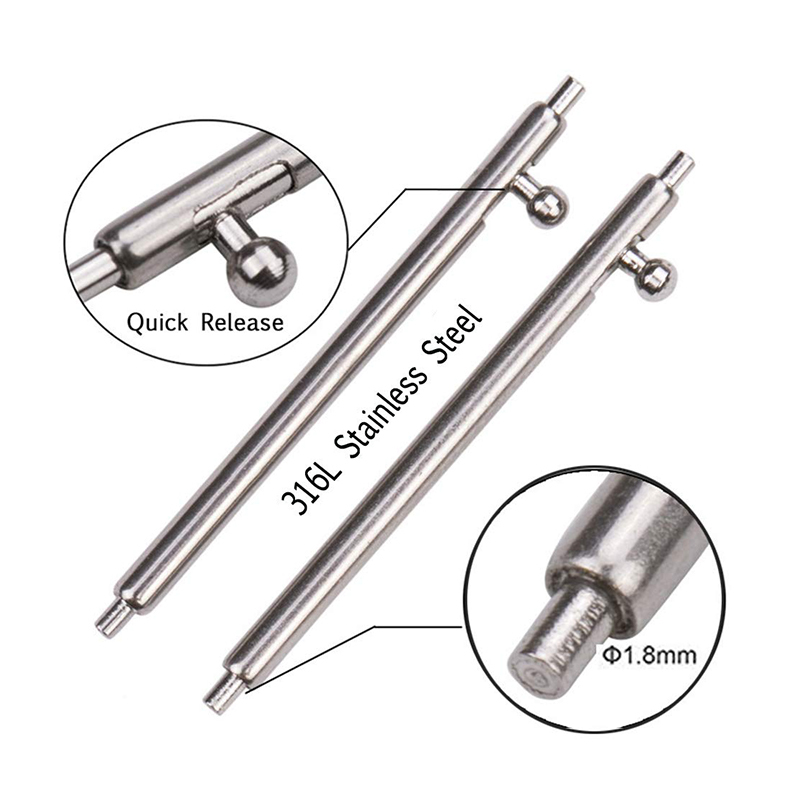Barres à Ressort (Spring Bars) En Acier Inox - Pour Bracelets De Montre 18/20/22mm - Neuf Avec étiquettes