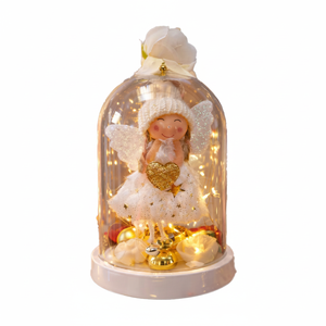Lampe LED en verre en forme d'ange NF Lauren, lumière féerique décorative à étiquette privée, figurine d'ange, cadeau de luxe, décoration d'intérieur, lampe de nuit - Product Image 4