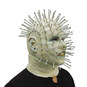 Masque en <span class=keywords><strong>latex</strong></span> d'horreur pour adultes, masque intégral à capuche, masque de clown effrayant pour Halloween, costume pour les fêtes de carnaval - Product Image 5