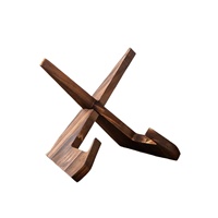Étagère de rangement autoportante en bois massif, présentoir à gâteaux et thé, organisateur multifonctionnel pour téléphones et tablettes, en bois de noyer noir