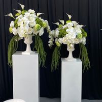 Boule de fleurs artificielles blanches, centre de table de mariage, arrangement floral artificiel, décoration de lieu de fête