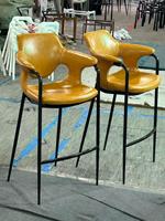 Tabouret de bar moderne en bambou de style nordique pour hôtel, restaurant, cuisine commerciale, îlot et réception
