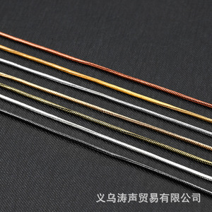 สร้อยคอแบบโซ่ลายงู ขนาด 1.2-1.6 มม. ทำจากโลหะผสมสังกะสี เหมาะสำหรับงานฝีมือและเครื่องประดับสำหรับทุกเพศ ใช้สำหรับงาน DIY - Product Image 4