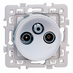 Enchufe y enchufe de plata CUADRADO DE LA TV-FM-SAT - Product Image 1