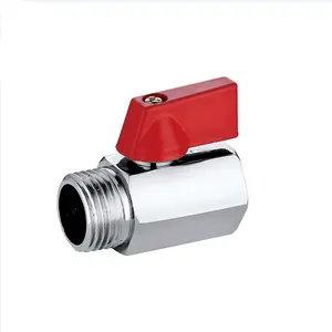 Zhejiang Kaibeili OEM 1/4 "Femmina BSP tubo x 1/4" Maschio BSP in ottone acqua valvola a sfera mini