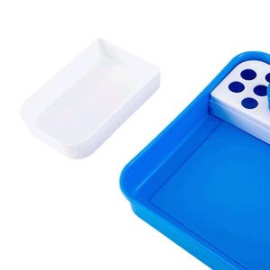 ถาดพลาสติกสีชมพูสำหรับการรักษา มีช่องและถ้วยสำหรับใช้ทางการแพทย์ - Product Image 5