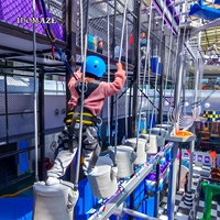 Parc d'aventure intérieur pour adolescents et adultes IDO MAZE, aire de jeux néon pour enfants, parcours de tyrolienne intérieur, zone de jeux d'obstacles