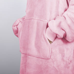 Offre Spéciale couverture à capuche portable moderne <span class=keywords><strong>Sherpa</strong></span> personnalisé adulte <span class=keywords><strong>Plaid</strong></span> solide tissé 100% polyester paquet personnalisé accepté 45 jours - Product Image 2