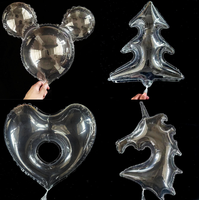 Boule de vague d'étoile à cinq branches des fabricants transfrontaliers Mickey arbre de Noël amour ballons de fête en gros