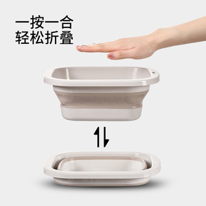 FaSoLa Vegetable Washing Basin Drain Basket 22cm30cm30cm Foldable Double Layer Set for Kitchen Use - Product Image 2