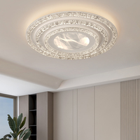 Luxe Moderne LED Acrylique Plafonnier Finition Noire Angle De Faisceau Dimmable Suspension pour La Maison Hôtel Lobby Salle De Banquet