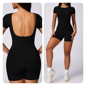 Nueva Camiseta deportiva ajustada transpirable con espalda hermosa para Yoga, Camiseta deportiva para correr de alta intensidad para mujer, Manga corta Fitness de secado rápido - Product Image 4